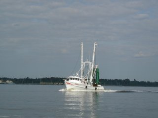 Cape Fear shrimper outbound