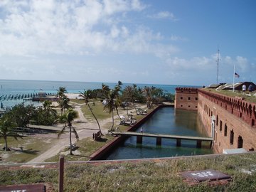 Ft Jefferson showing entrance and moat looking SE