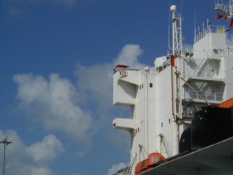 Pilot and captain on wing bridge